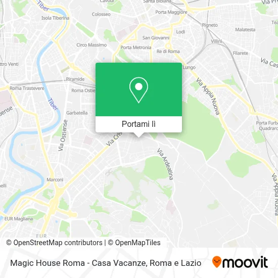 Mappa Magic House Roma - Casa Vacanze