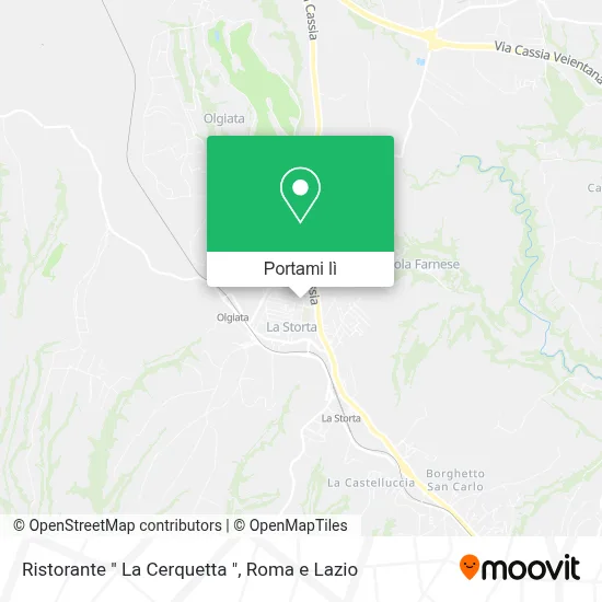 Mappa Ristorante " La Cerquetta "
