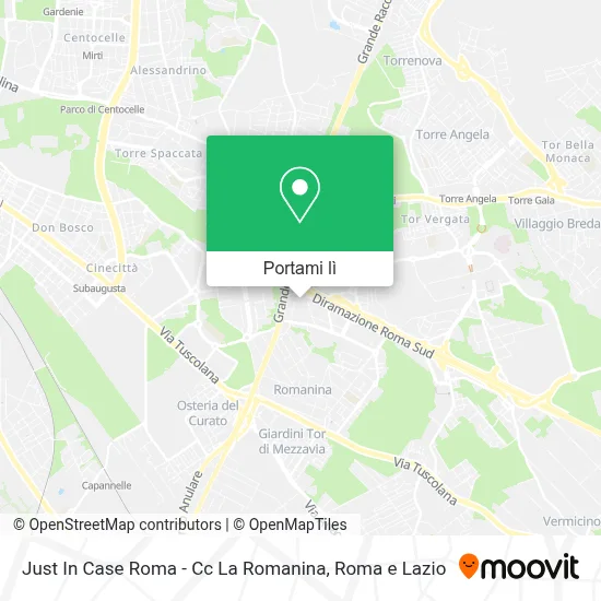 Mappa Just In Case Roma - Cc La Romanina