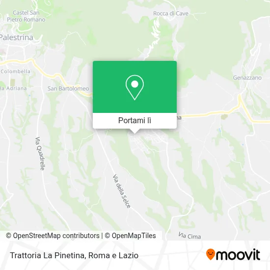 Mappa Trattoria La Pinetina