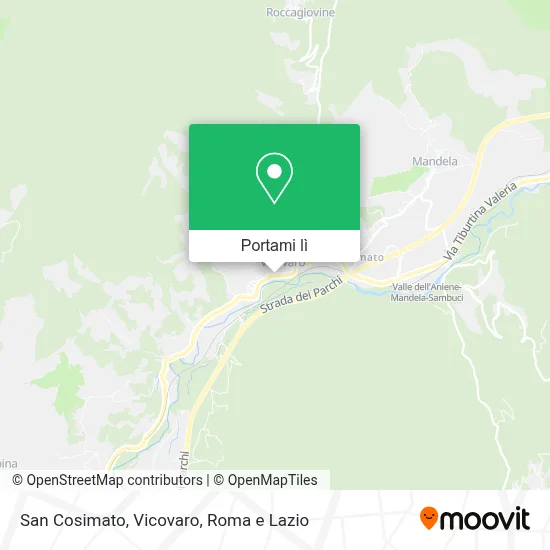 Mappa San Cosimato, Vicovaro
