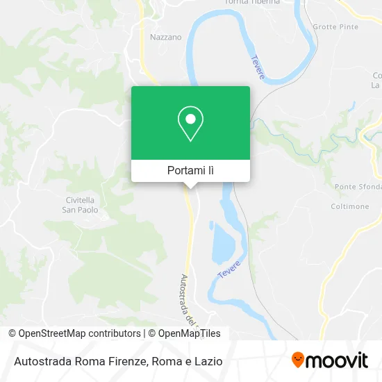 Mappa Autostrada Roma Firenze