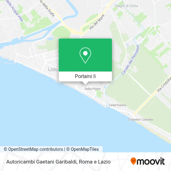 Mappa Autoricambi Gaetani Garibaldi