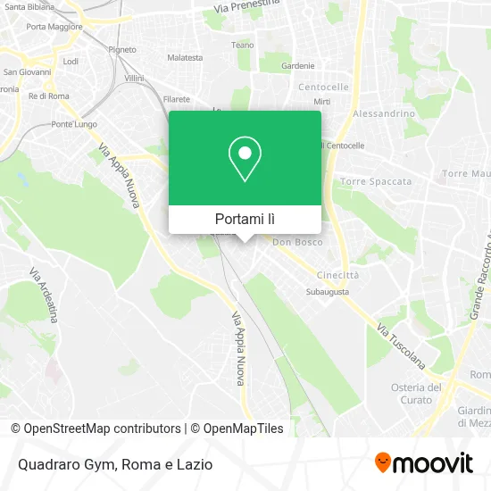 Mappa Quadraro Gym