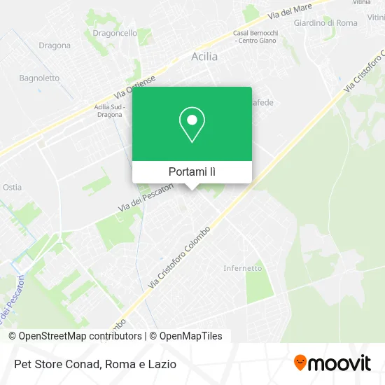 Mappa Pet Store Conad