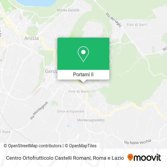 Mappa Centro Ortofrutticolo Castelli Romani