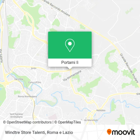 Mappa Windtre Store Talenti