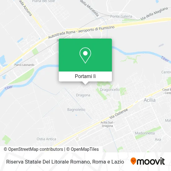 Mappa Riserva Statale Del Litorale Romano