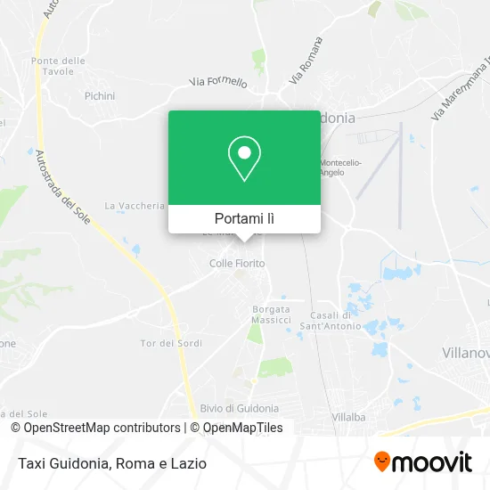 Mappa Taxi Guidonia