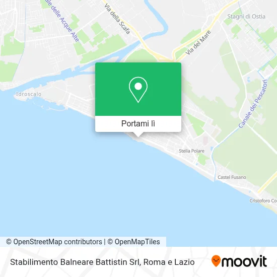 Mappa Stabilimento Balneare Battistin Srl
