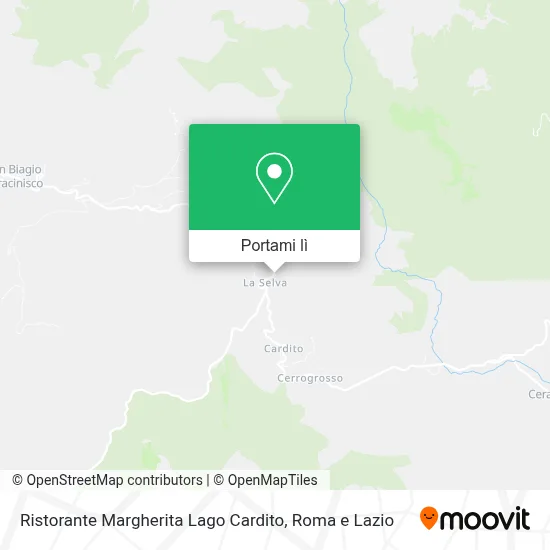 Mappa Ristorante Margherita Lago Cardito