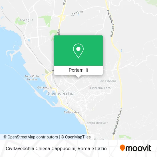 Mappa Civitavecchia Chiesa Cappuccini
