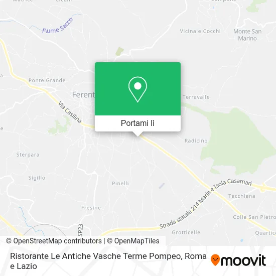 Mappa Ristorante Le Antiche Vasche Terme Pompeo