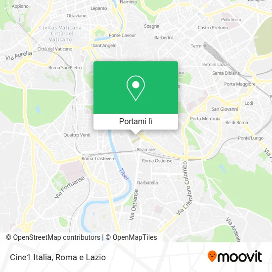 Mappa Cine1 Italia
