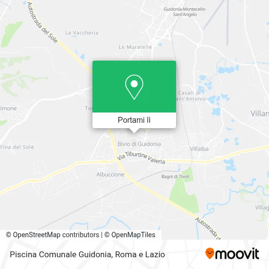 Mappa Piscina Comunale Guidonia