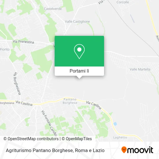 Mappa Agriturismo Pantano Borghese