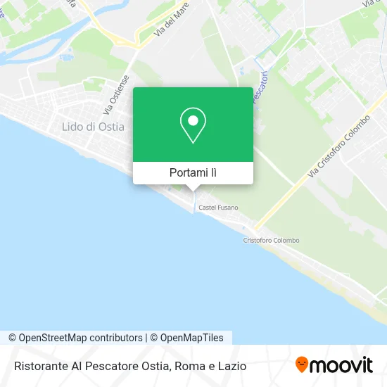 Mappa Ristorante Al Pescatore Ostia