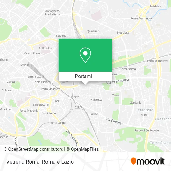 Mappa Vetreria Roma