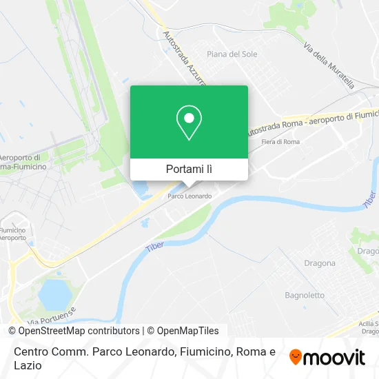 Mappa Centro Comm. Parco Leonardo, Fiumicino