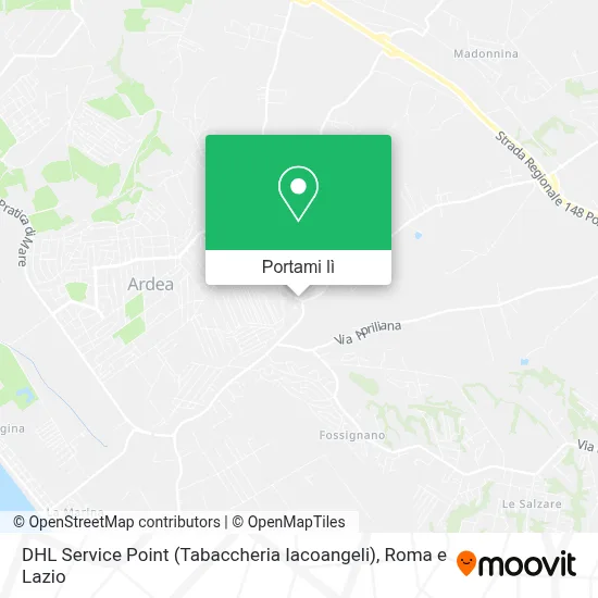 Mappa DHL Service Point (Tabaccheria Iacoangeli)