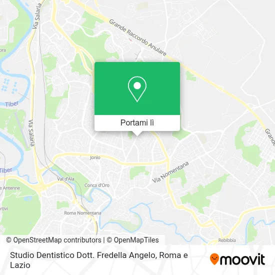 Mappa Studio Dentistico Dott. Fredella Angelo