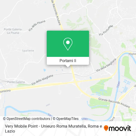 Mappa Very Mobile Point - Unieuro Roma Muratella