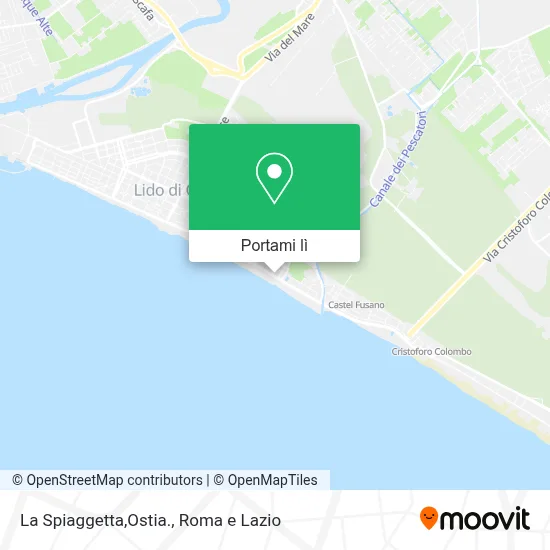 Mappa La Spiaggetta,Ostia.