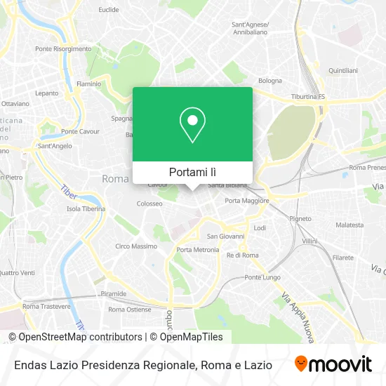 Mappa Endas Lazio Presidenza Regionale