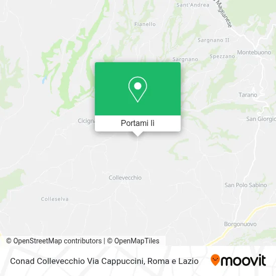 Mappa Conad Collevecchio Via Cappuccini