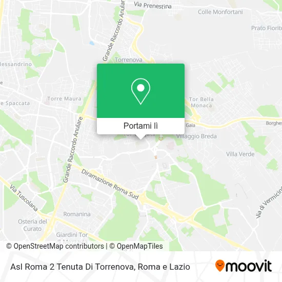 Mappa Asl Roma 2 Tenuta Di Torrenova