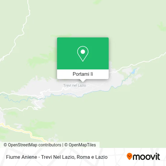 Mappa Fiume Aniene - Trevi Nel Lazio