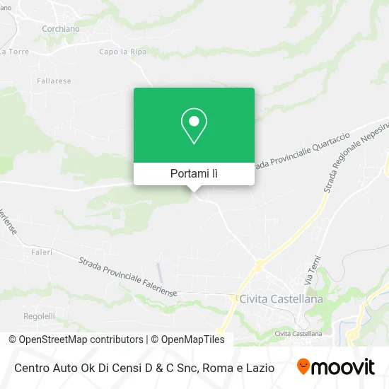 Mappa Centro Auto Ok  Di Censi D & C Snc