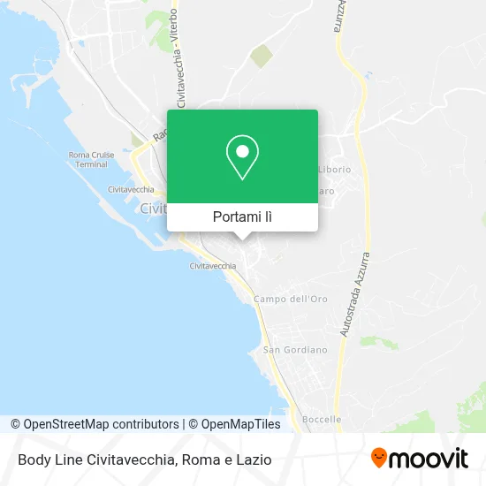 Mappa Body Line Civitavecchia
