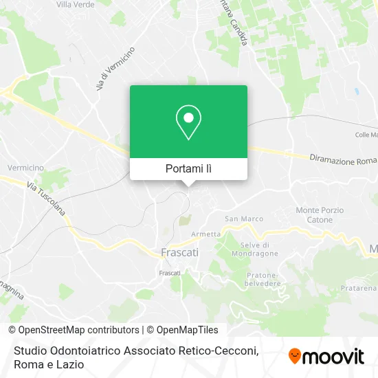 Mappa Studio Odontoiatrico Associato Retico-Cecconi