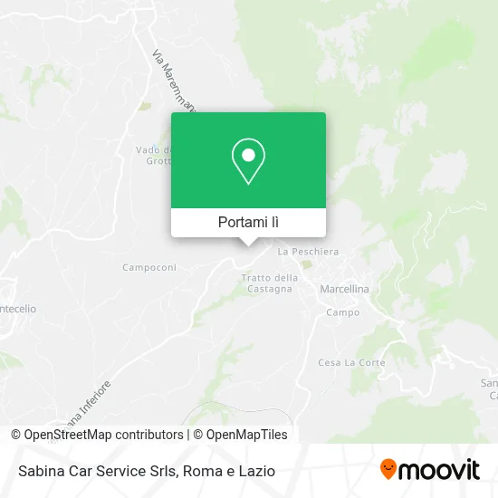 Mappa Sabina Car Service Srls