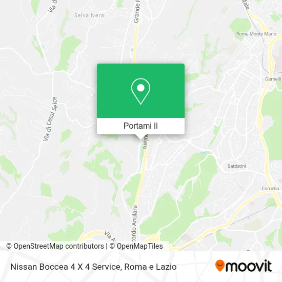 Mappa Nissan Boccea 4 X 4 Service