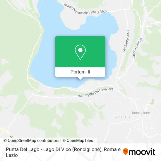Mappa Punta Del Lago - Lago Di Vico (Ronciglione)