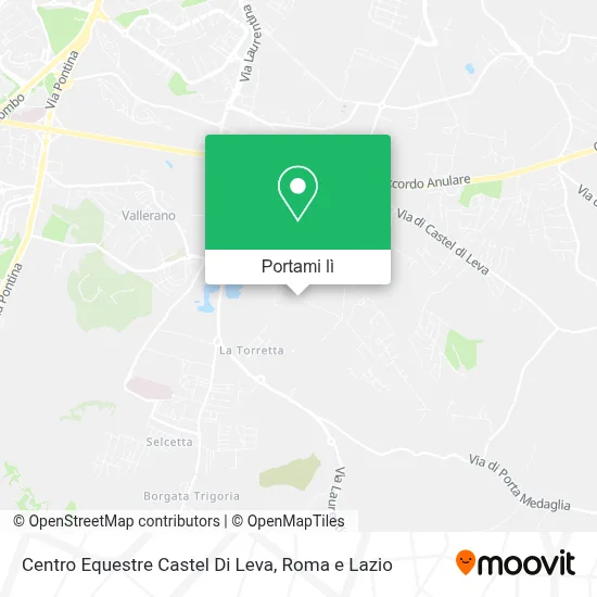 Mappa Centro Equestre Castel Di Leva