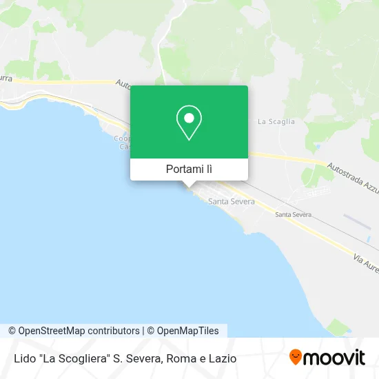 Mappa Lido "La Scogliera" S. Severa