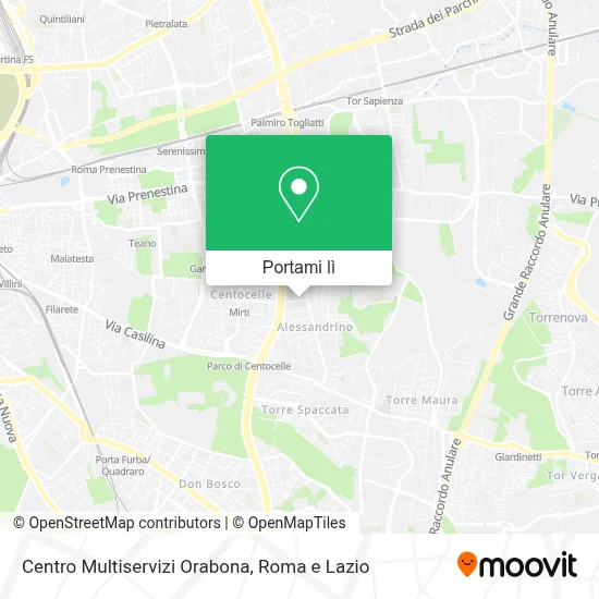Mappa Centro Multiservizi Orabona