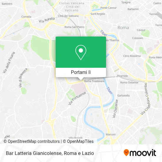 Mappa Bar Latteria Gianicolense