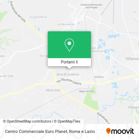Mappa Centro Commerciale Euro Planet