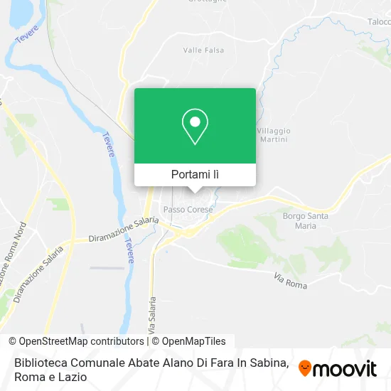 Mappa Biblioteca Comunale Abate Alano Di Fara In Sabina