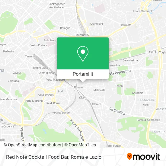 Mappa Red Note Cocktail Food Bar