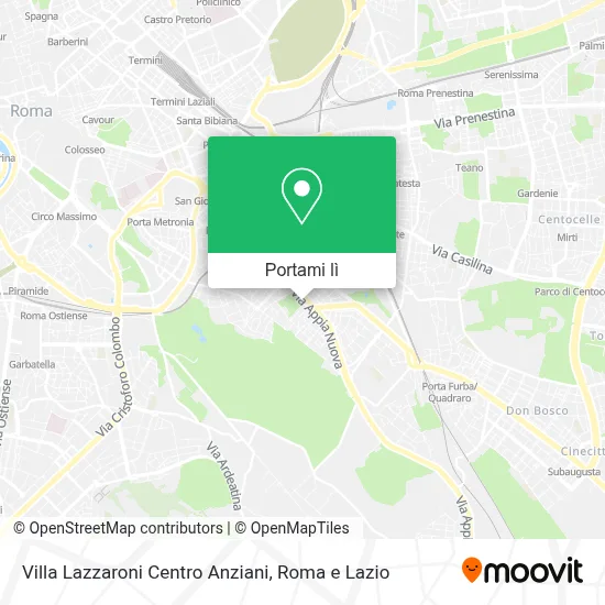 Mappa Villa Lazzaroni Centro Anziani