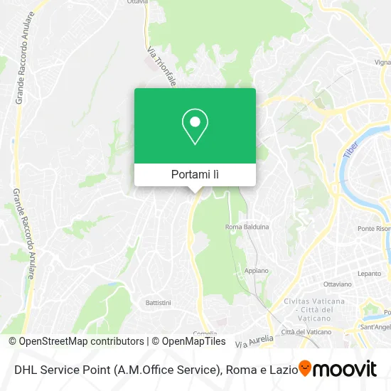 Mappa DHL Service Point (A.M.Office Service)