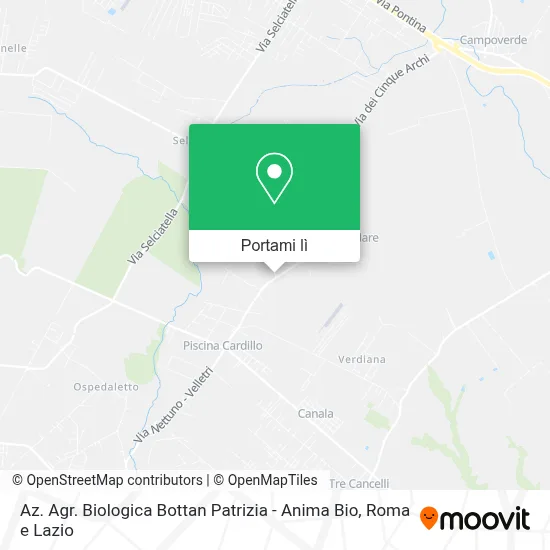 Mappa Az. Agr. Biologica Bottan Patrizia - Anima Bio