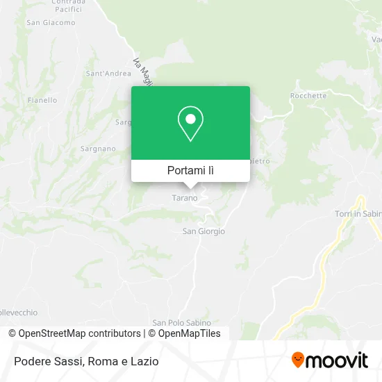 Mappa Podere Sassi