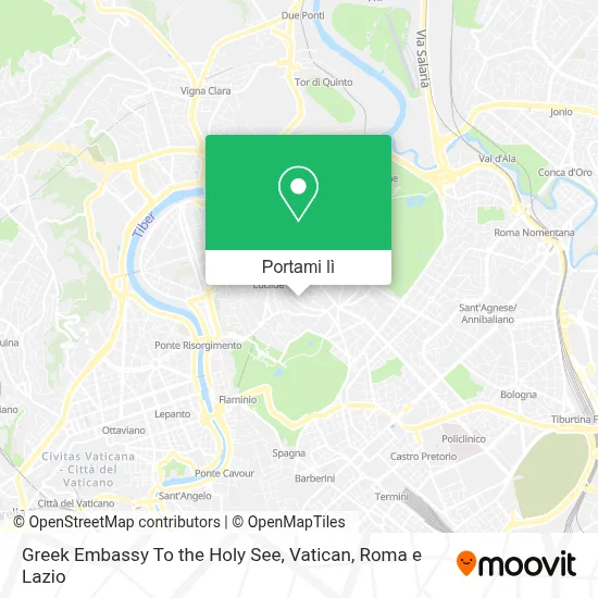 Mappa Greek Embassy To the Holy See, Vatican