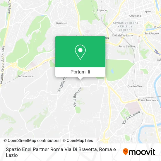Mappa Spazio Enel Partner Roma Via Di Bravetta